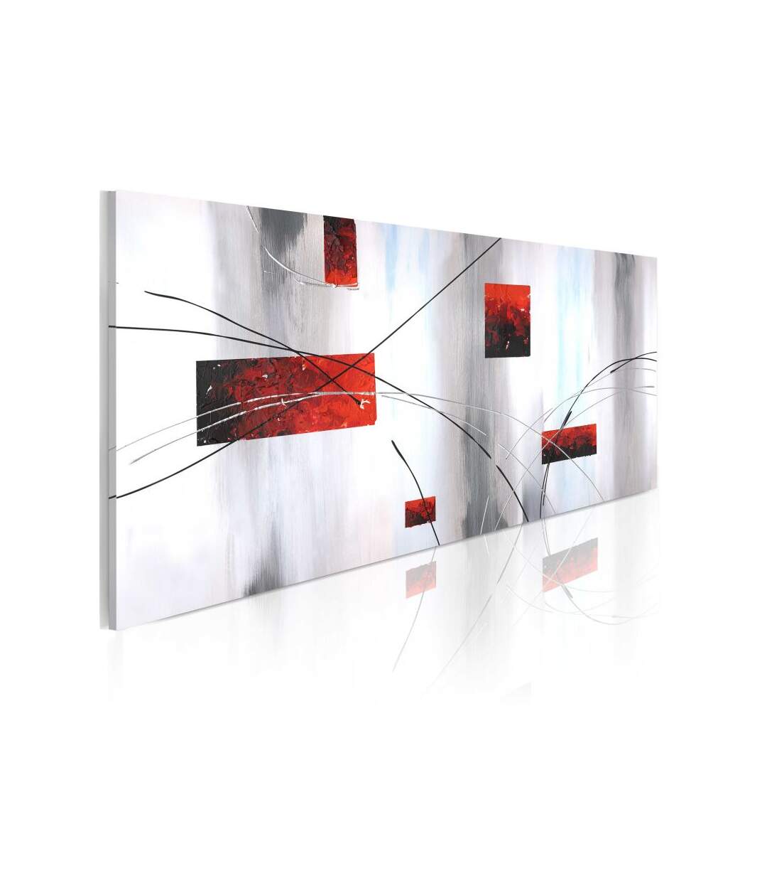 Paris Prix - Tableau Peint à La Main manifestation Géométrique 40x100cm