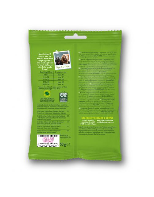 Edgard&Cooper Lamb & Beef Bites - Hondensnacks - Lam Rund Fruit 50 g