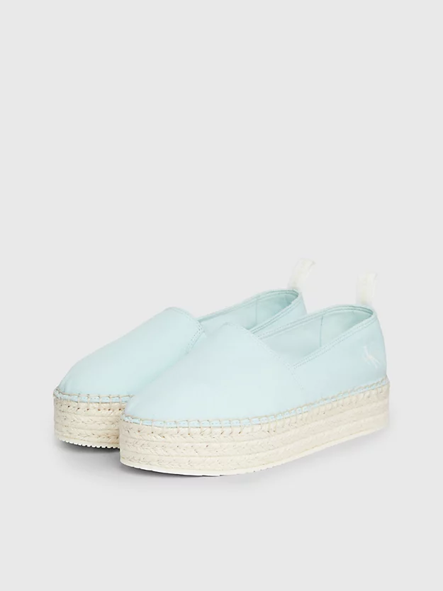 Tênis espadrille de lona com plataforma