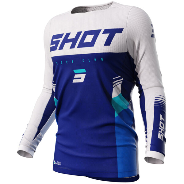Shot - Maillot Contact Tracer Bleu / Blanc / Turquoise