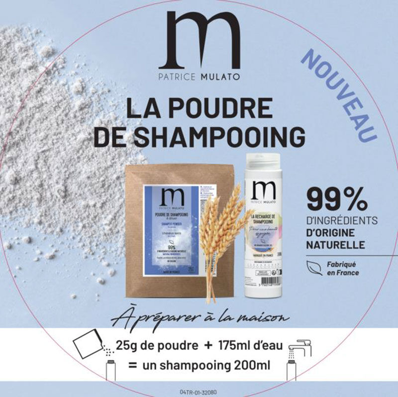 Kit DIY flacon + shampooing poudre à reconstituer cheveux secs