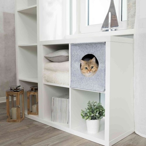 Cama dobrável em forma de caverna Trixie Anton Grey para gatos