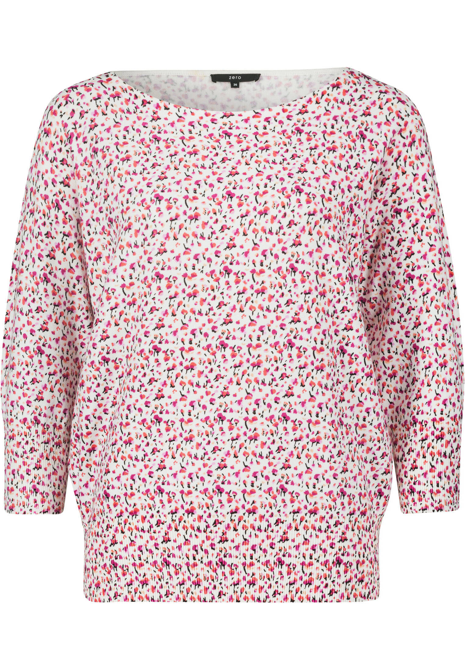 zero| Damen Sommerpullover mit Blumen