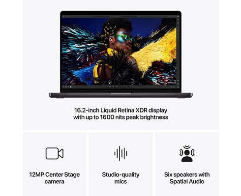 Apple 16-inch MacBook Pro - M4 Pro chip 14-core CPU   20-core GPU, 24GB RAM, 512GB SSD - Space Black