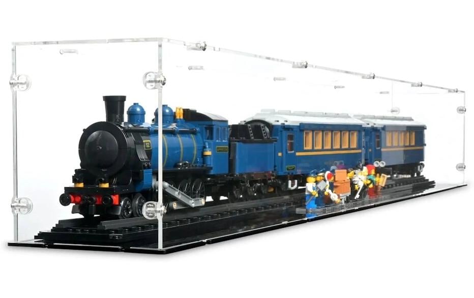 Baukasten Acryl-Display für LEGO 21344 Der Orientexpress<br>Acry-Display-Box mit schwarzem Boden