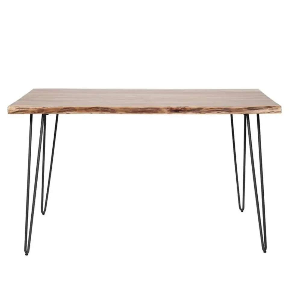 Industriële eettafel acaciahout Novi 130x70 cm - Hout - Bruin
