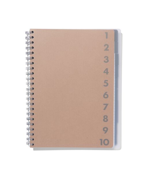 cahier à spirale 10-en-1 - A4 - kraft