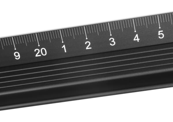 Skærelineal Dahle 10683, anodiseret aluminium, 30 cm, sort