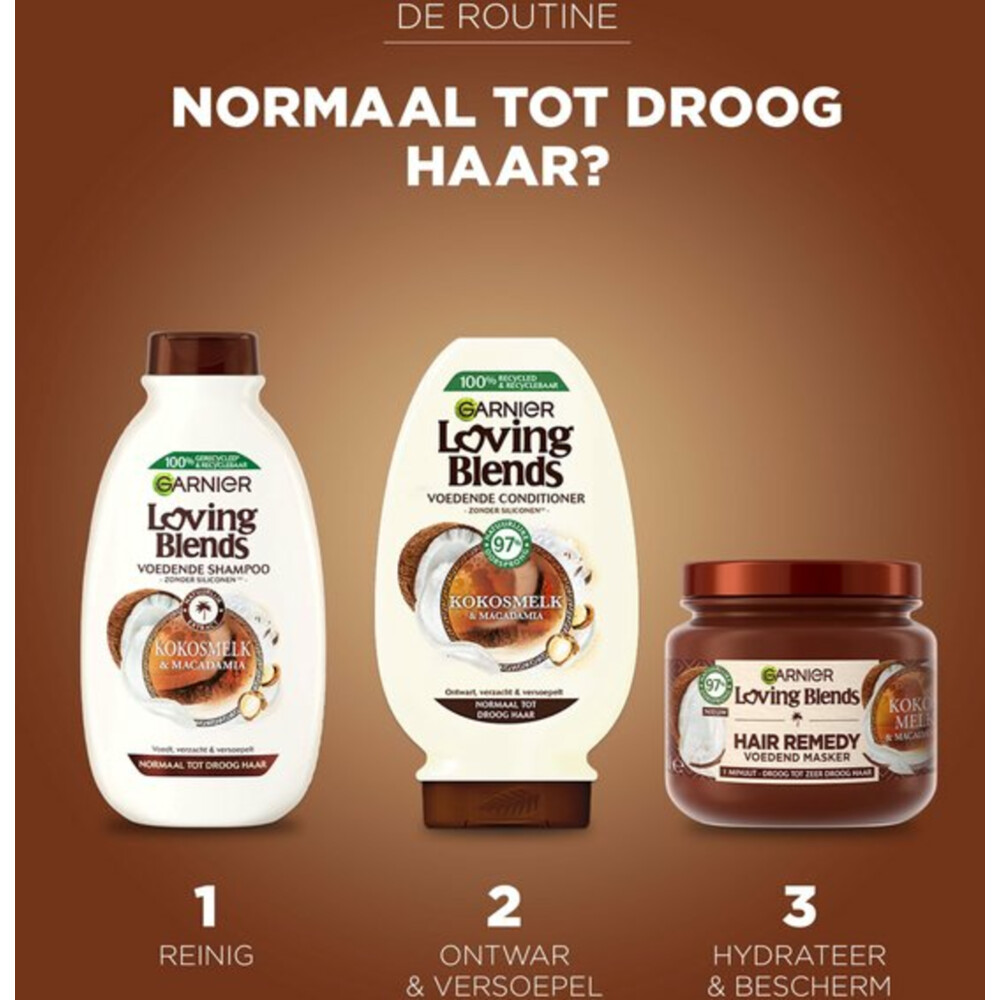 Garnier Loving Blends Kokosmelk en Macadamia Shampoo300 ml