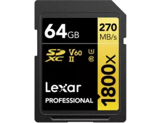 LEXAR - Carte mémoire 64 Go Professional 2000x SD SDXC 64Go (LSD64GCRBEU2000R)