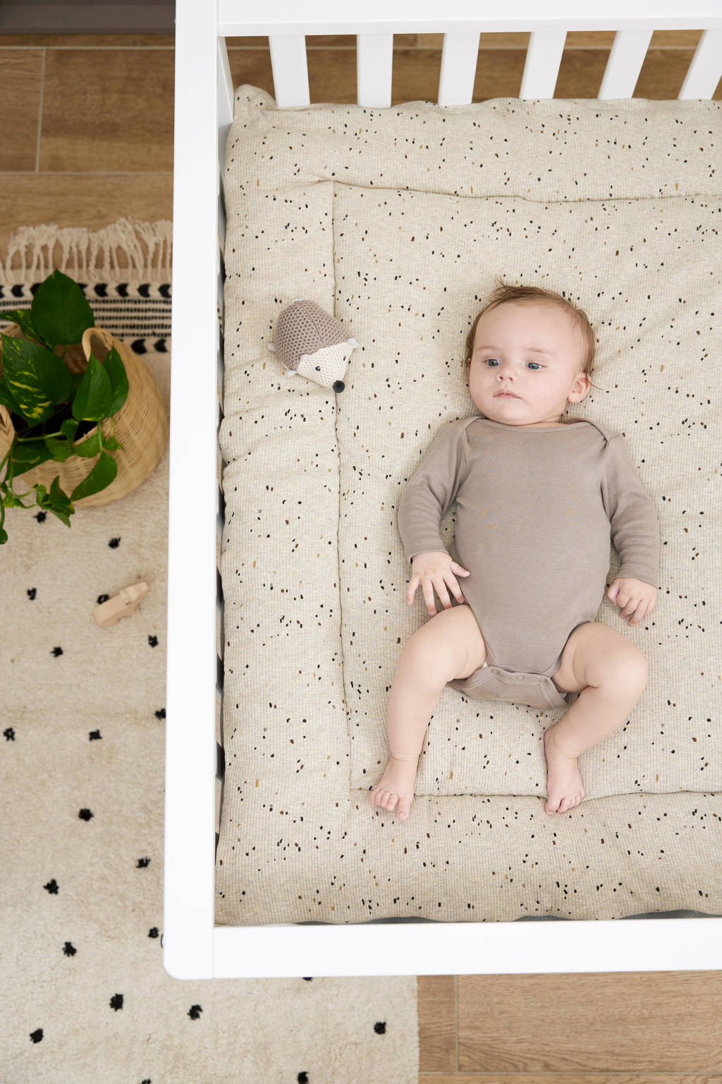 boxkleed Rib Mini Spot sand melange