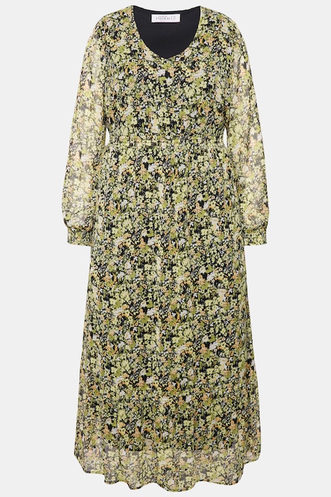 Maxikleid, A-Line, Millefleur