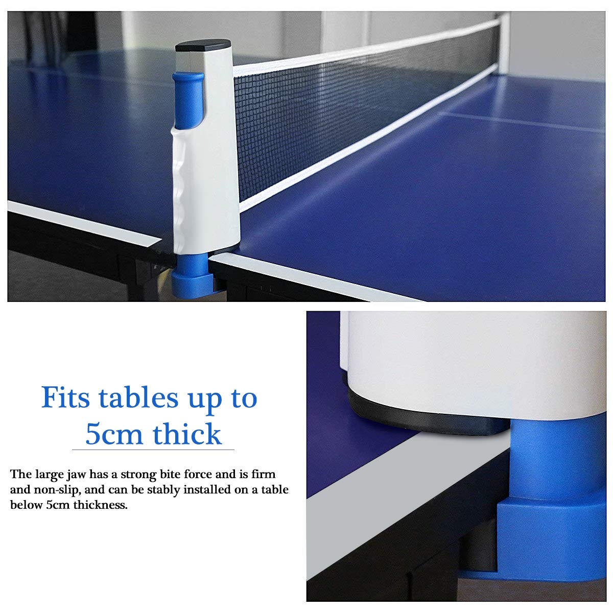 Tragbares Tischtennis Ping Pong Netz Ausziehbar bis zu 177 cm (Indoor/Outdoor)