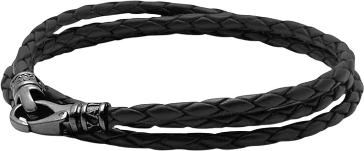 Nialaya Men's Beaded Bracelet with Red, White and Gold Plated Disc Beads Black