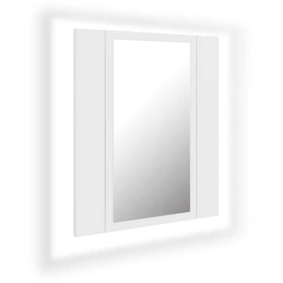 vidaXL - Led-spiegelkast - Wit - Bewerkt hout