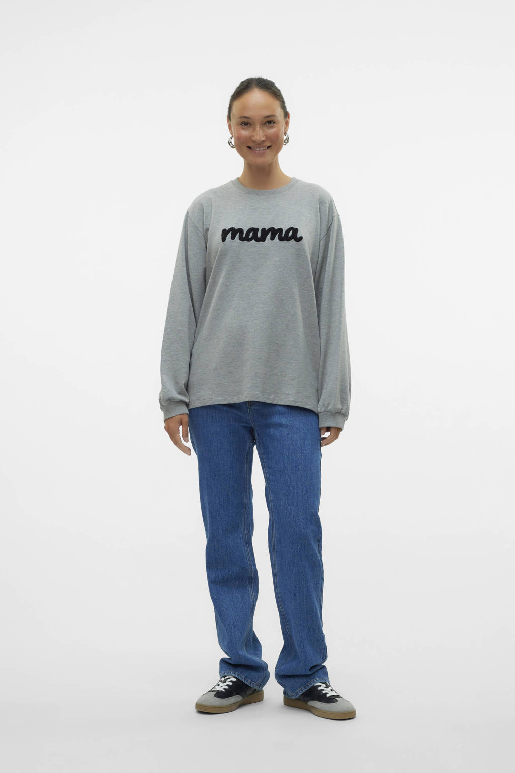 MAMALICIOUS zwangerschapssweater grijs