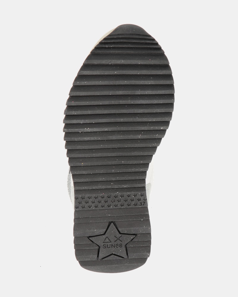 Sun 68 Star girl Glitter Lage sneakers  - wit