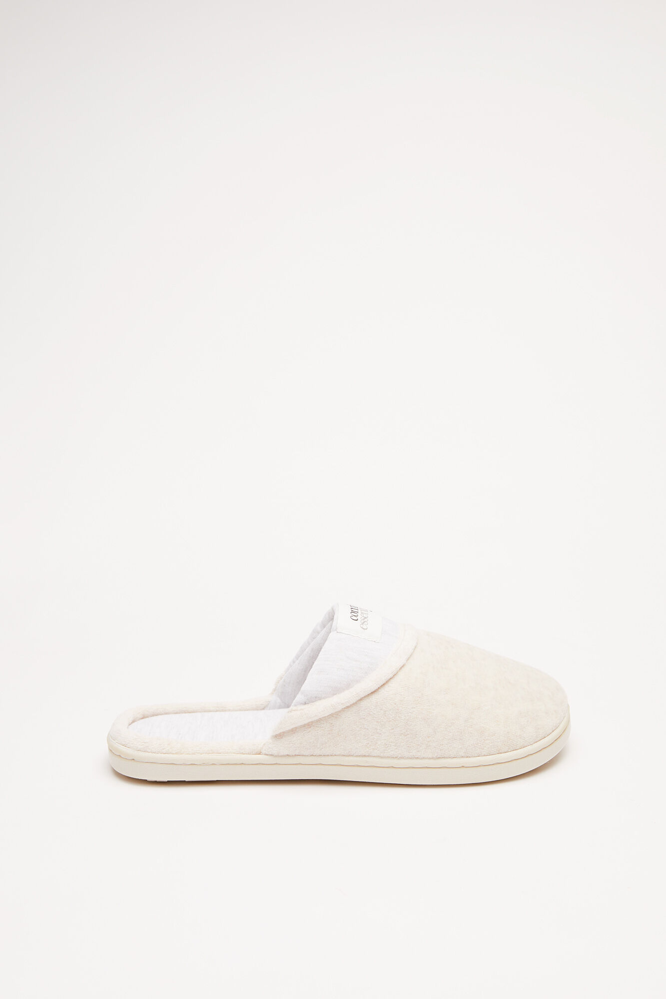 Zapatillas casa dupla vuelta bege - gris