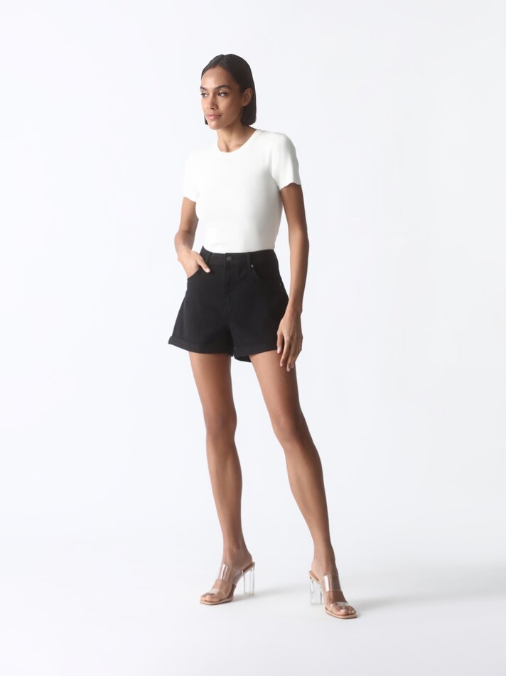 Shorts jeans estilo mom - Marengo