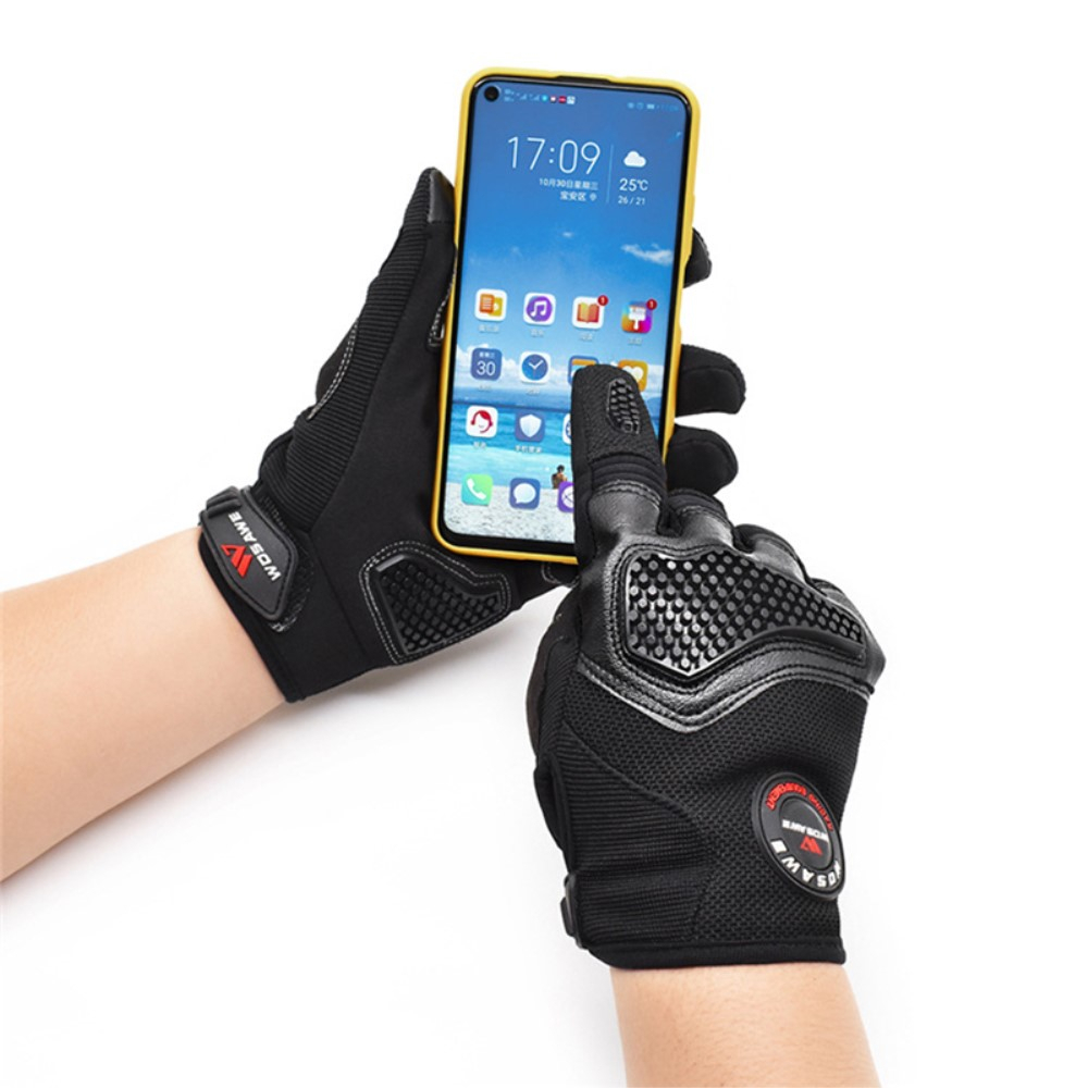 (1 Paar) Gr. M Kapazitive Touch Velo Fahrrad Outdoor Handschuhe - Schwarz