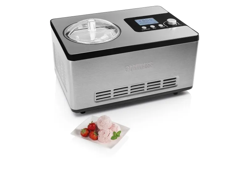 Princess 282604, Kompressor ismaskine, 2 L, 20 min., 1 skåle, LCD, 1,4 m