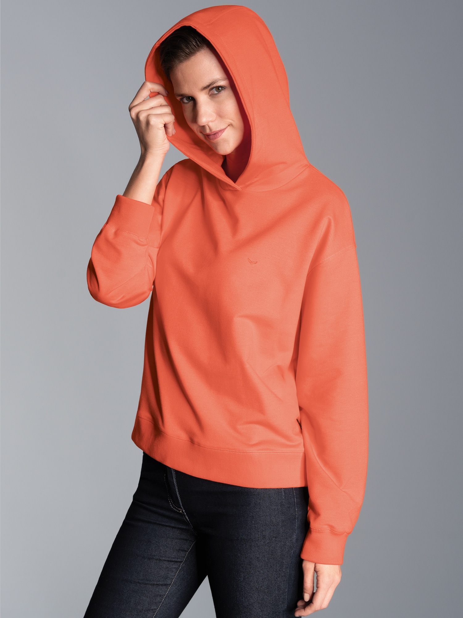 Dünner Oversize-Hoodie Peach