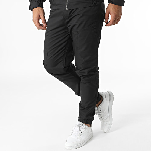 Ensemble Veste Zippée Capuche Et Pantalon Cargo Noir