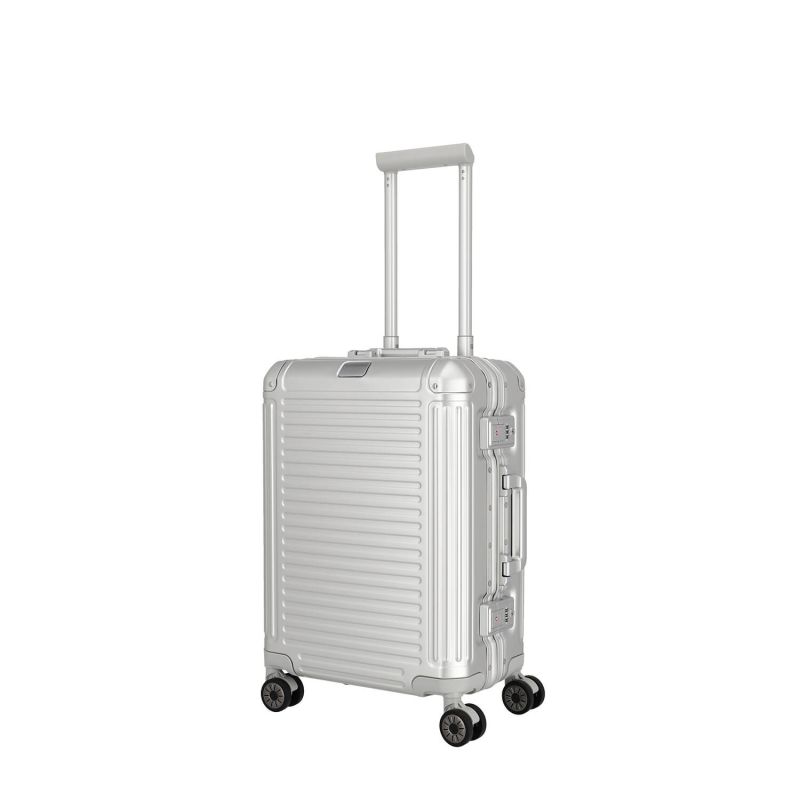 Valise cabine rigide Next Aluminium 55 cm Argent