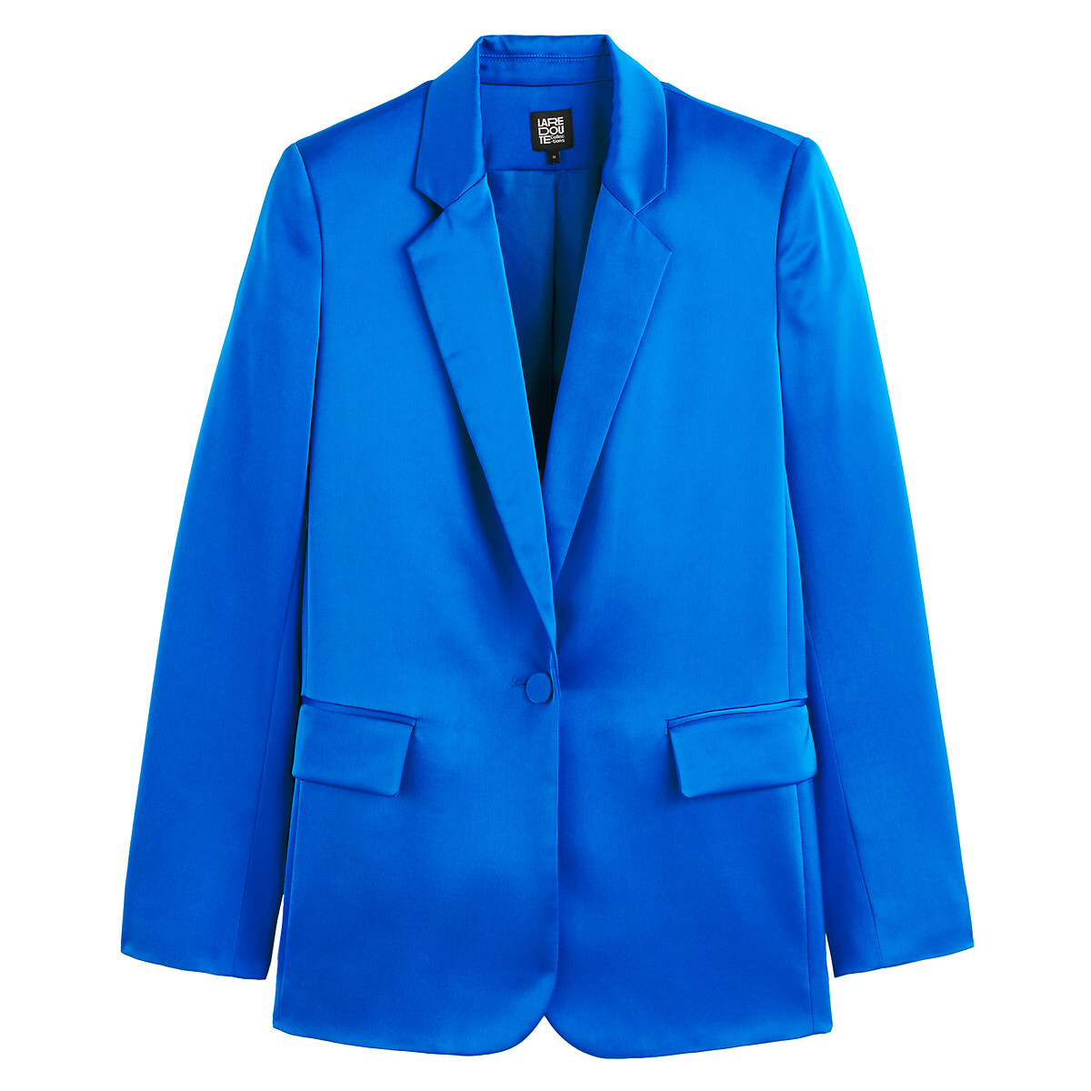 LA REDOUTE COLLECTIONS<br>Jaqueta blazer reta em cetim