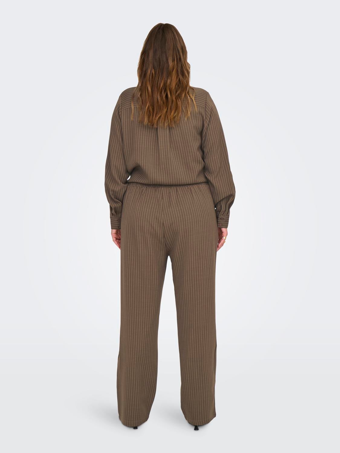 CARPINNY Hohe Taille Normal geschnitten Hose Black Coffee