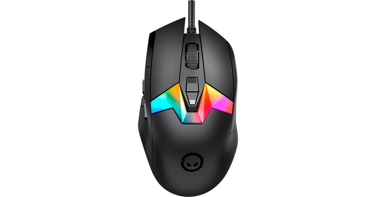 LORGARMSP80 gaming muis  (Zwart, 100 - 26000 dpi, RGB, RGB display)