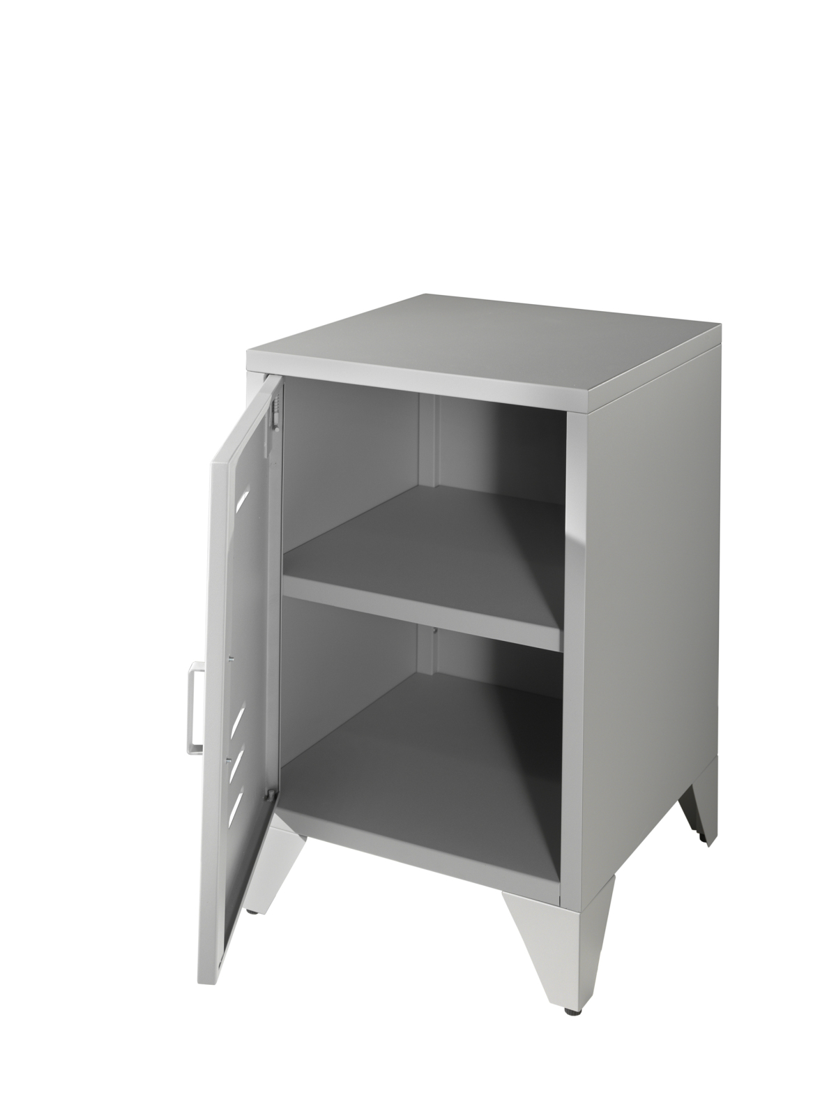 Nachtkonsole - grau matt - 40 cm breit