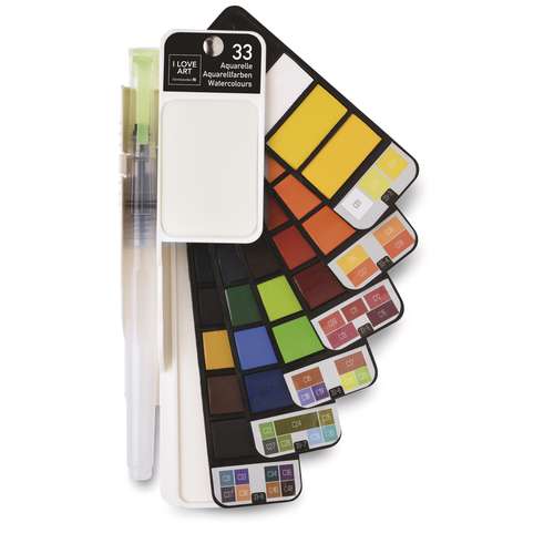 I LOVE ART Aquarellfarben Fächer-Set
