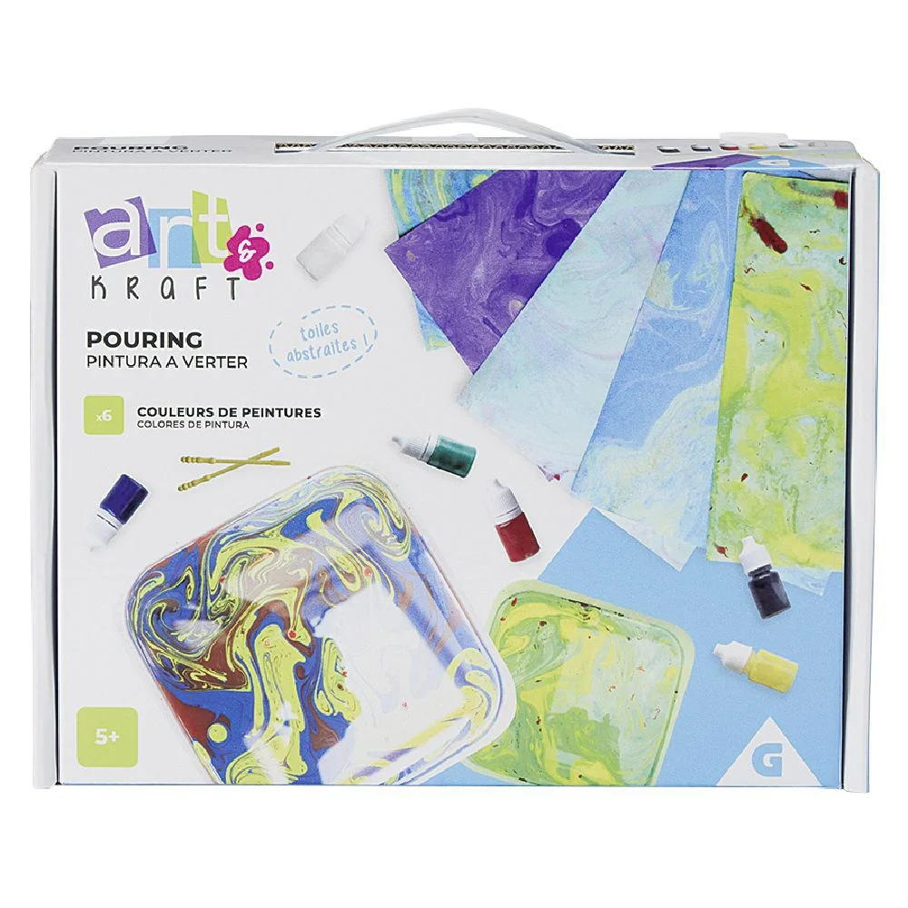 Jeu créatif Pouring - peinture toile abstraite