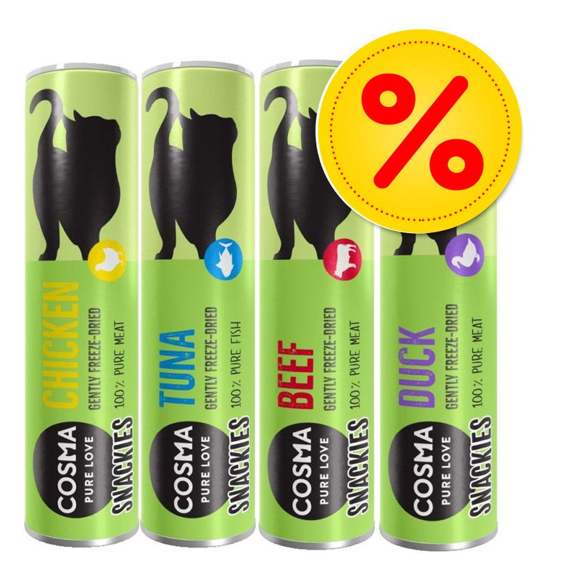 Lot 4 saveurs Cosma Snackies  à prix discount sur bitiba.fr