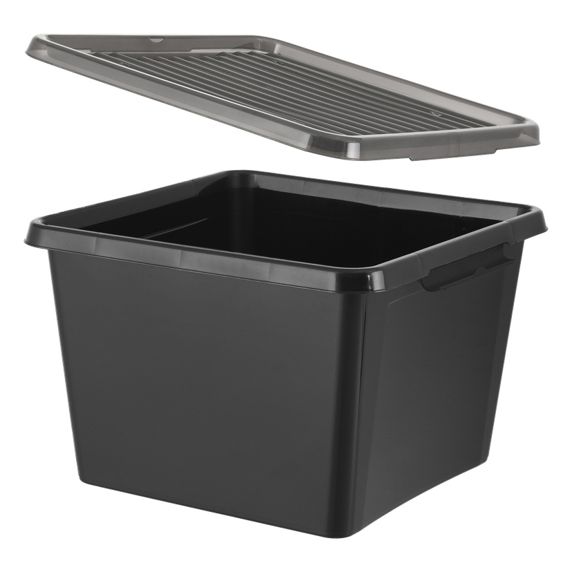 Oppbevaringsboks med lokk 32 l 39x39x26 cm