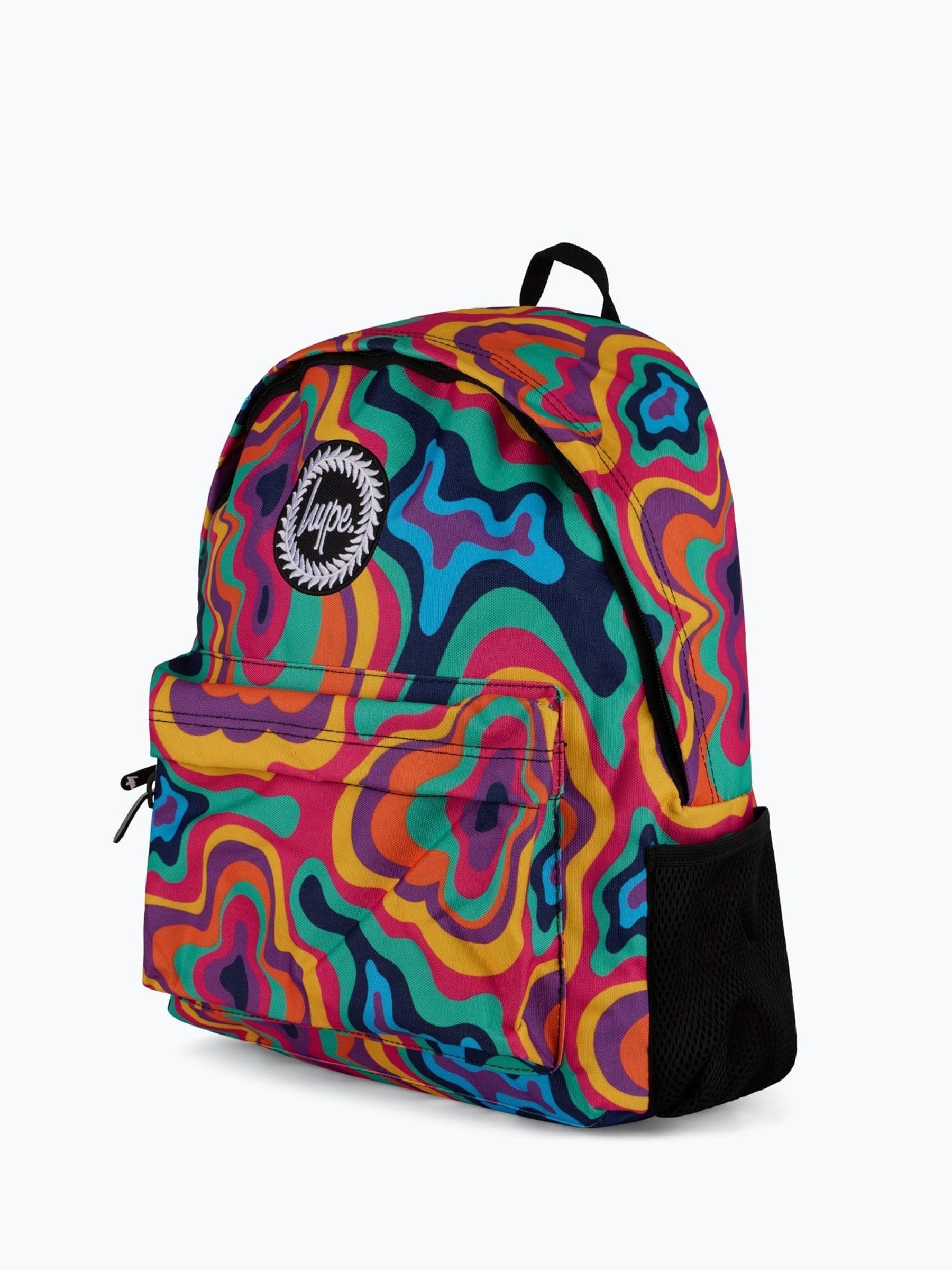 Hype. Unisex Multi Peace And Love Black Backpack