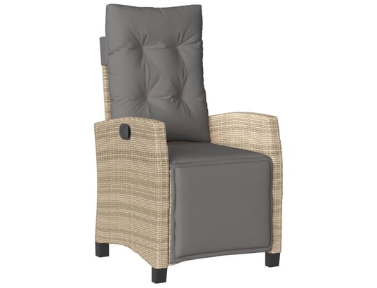VIDAXL - Ensemble table et chaises Ensemble à manger de jardin avec coussins 5pcs beige poly ro...