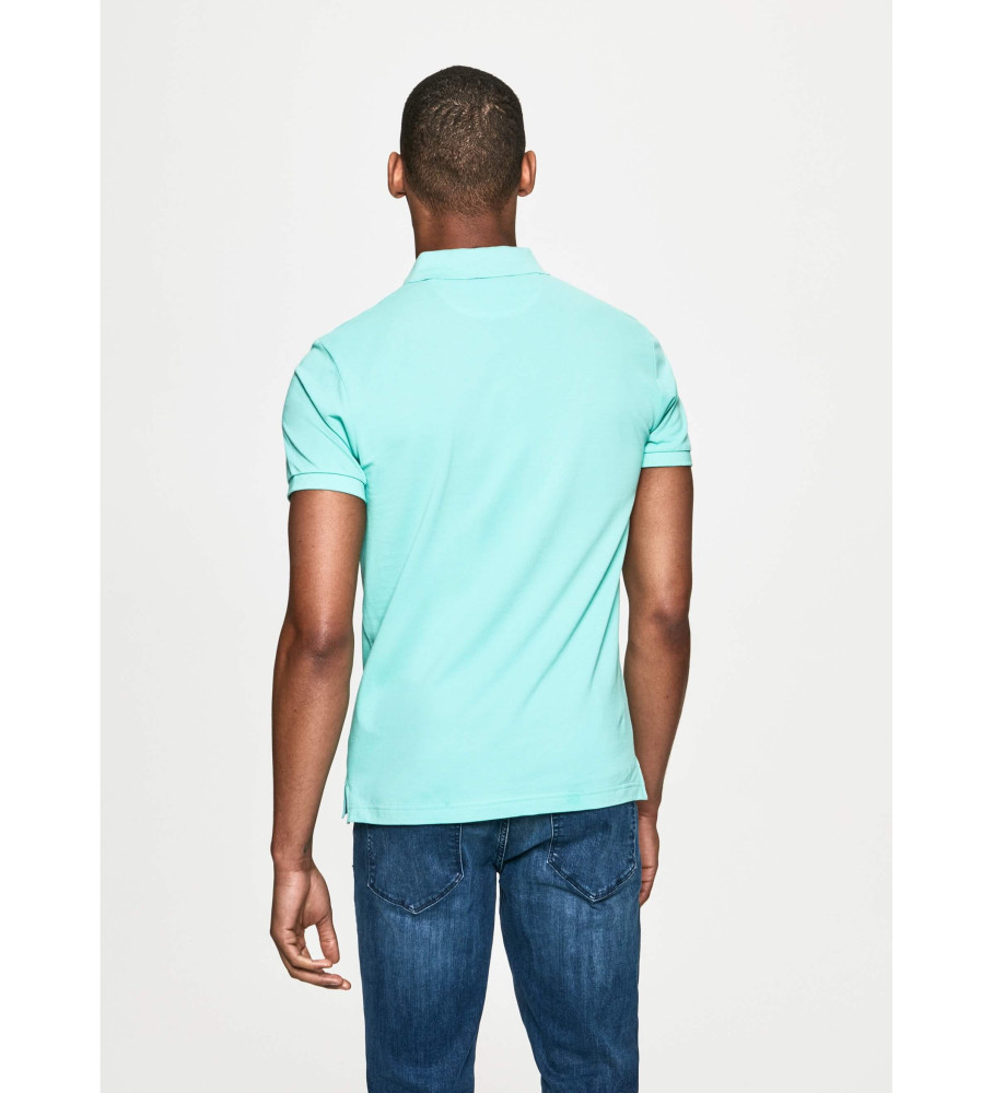 Polo Hackett Slim Fit com Logo azul