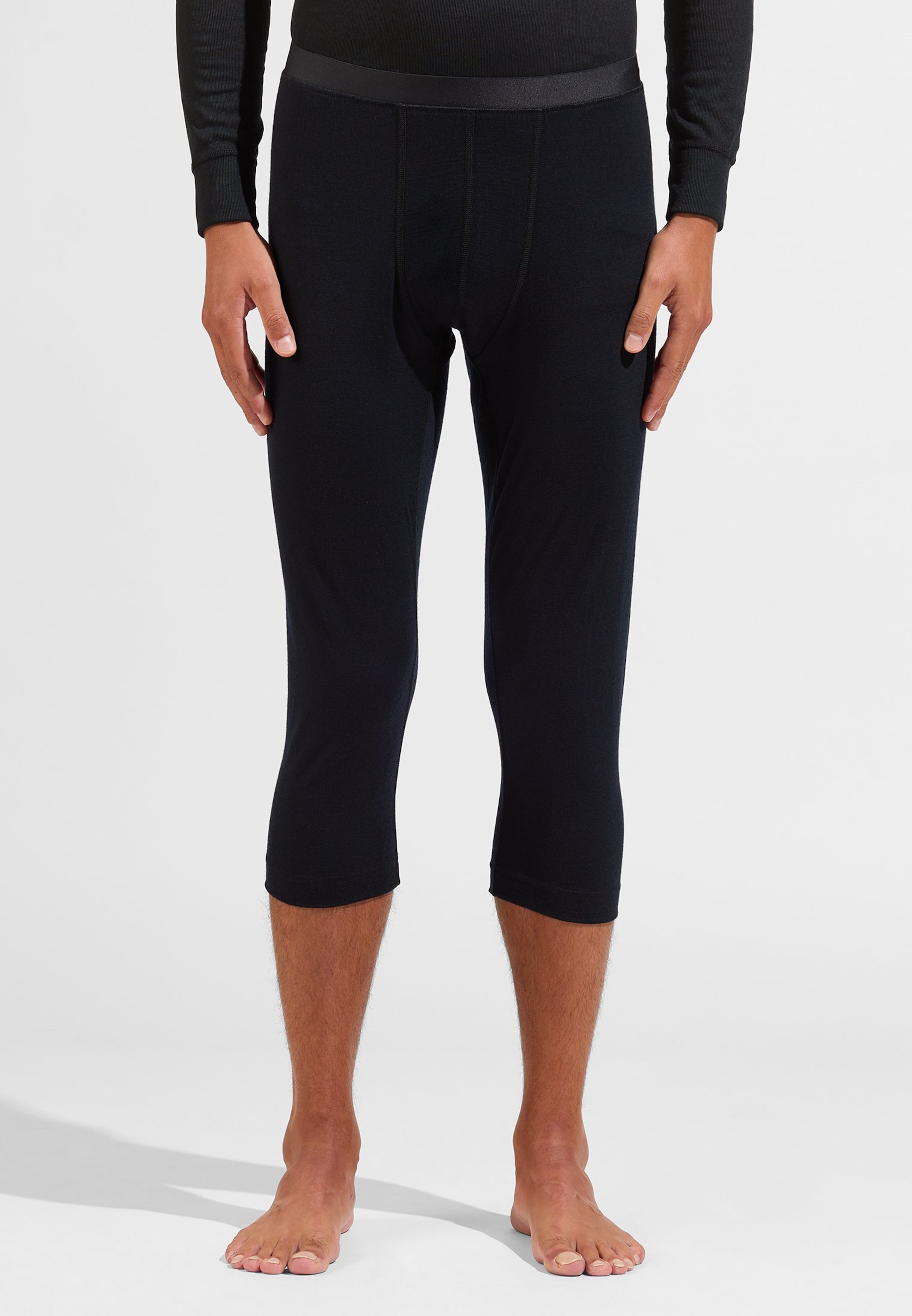 Natural Merino 200 Base Layer 3/4 Tights in black