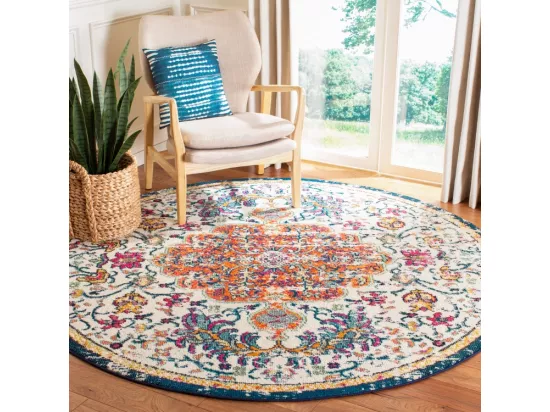 Tapis Ivory & Orange 122 X 122 cm - Maia