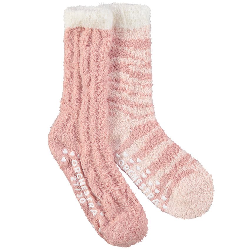 Lot de 2 paires de chaussettes antidérapantes fantaisie pour fille - Multicolore