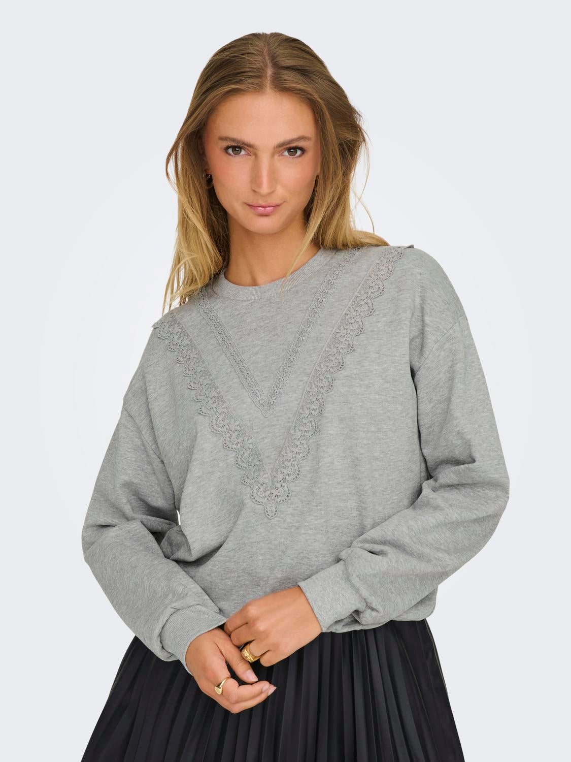 JDYEBBA Sweatshirt Light Grey Melange