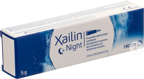 Xailin Night Pommade Ophtalmique Lubrifiante Tube 5g