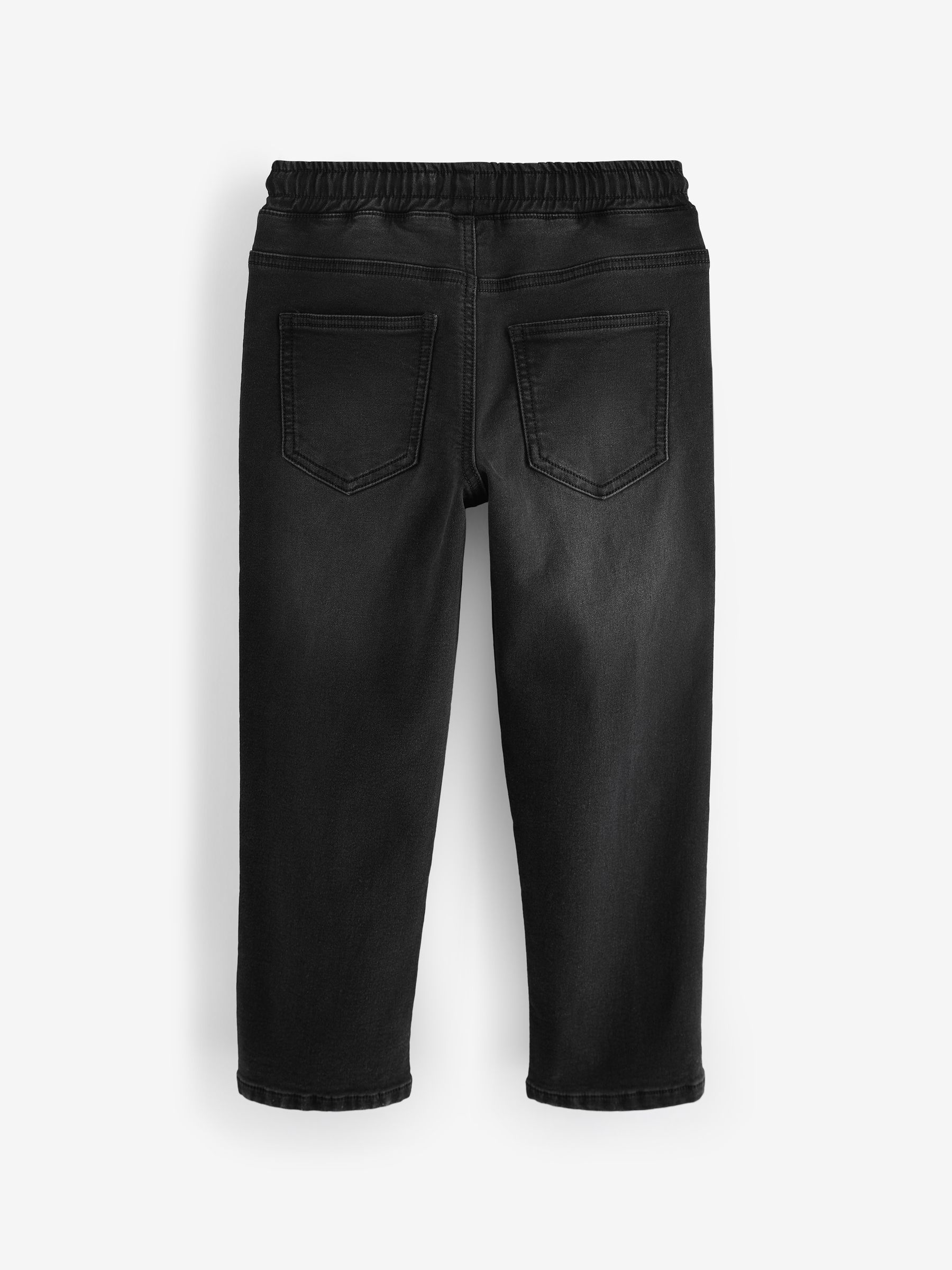 Zwart - Jeans met stretch en elastische taille (3-16 jr)