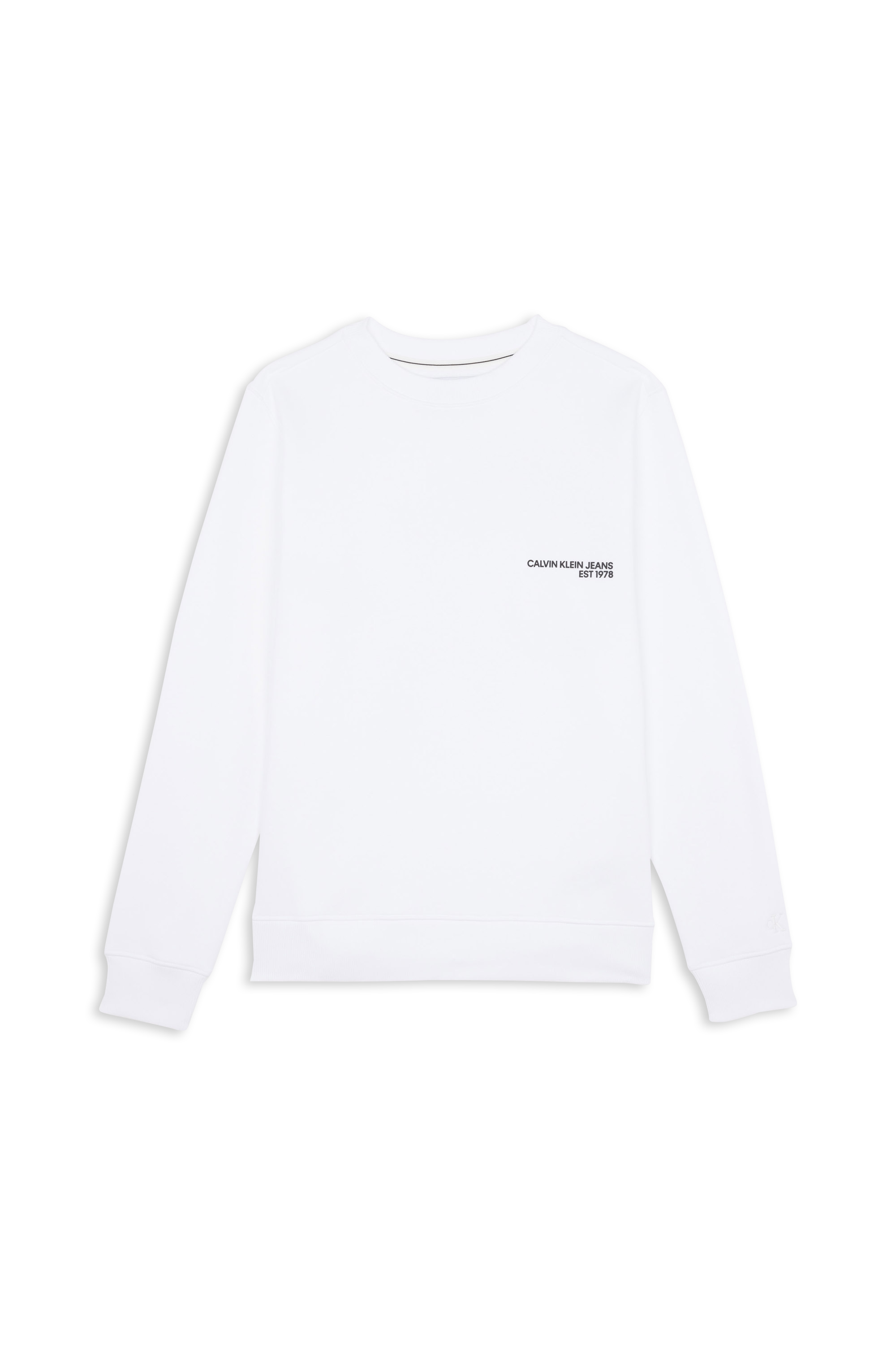 CALVIN KLEIN JEANS Sweatshirt CK SPRAY CREW NECK Blanc