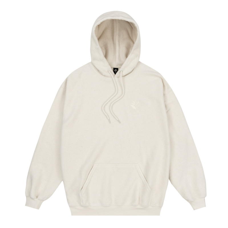 SWEAT À CAPUCHE À ÉCUSSONS - NATUREL