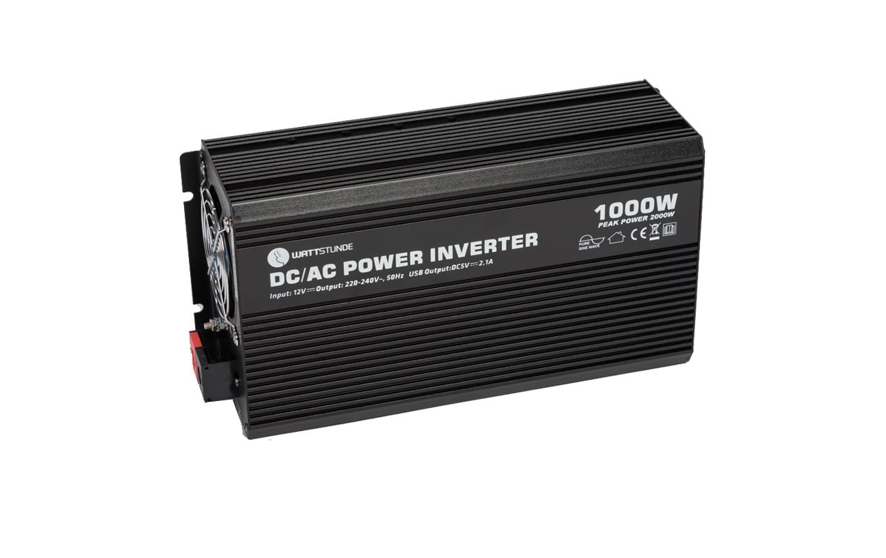 Solarladeregler 1000W / 2000W 12 V Sinus WS12/1000SI<br>Kompakter Spannungswandler mit reiner Sinuswelle zur Versorgung von 230 V Wechselstrom Verbrauchern