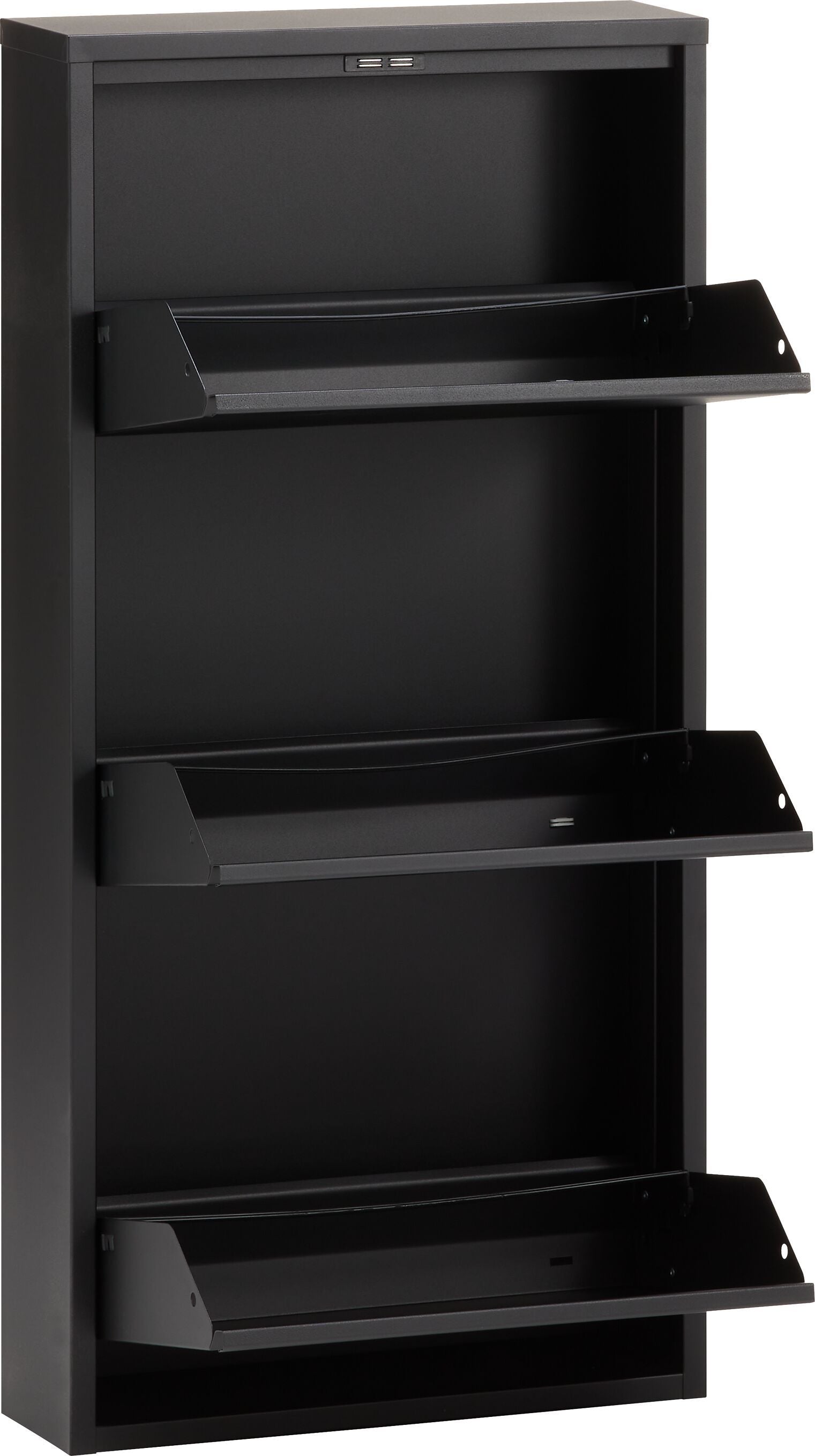 TOBEY Schuhkippe - Schwarz / B: 50.0 cm x T: 15.0 cm x H: 103.5 cm