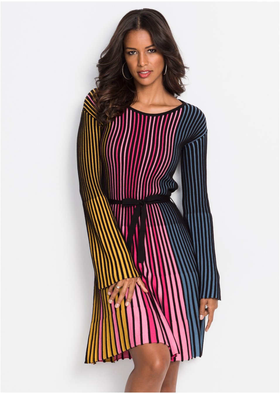 Robe en maille plissée
